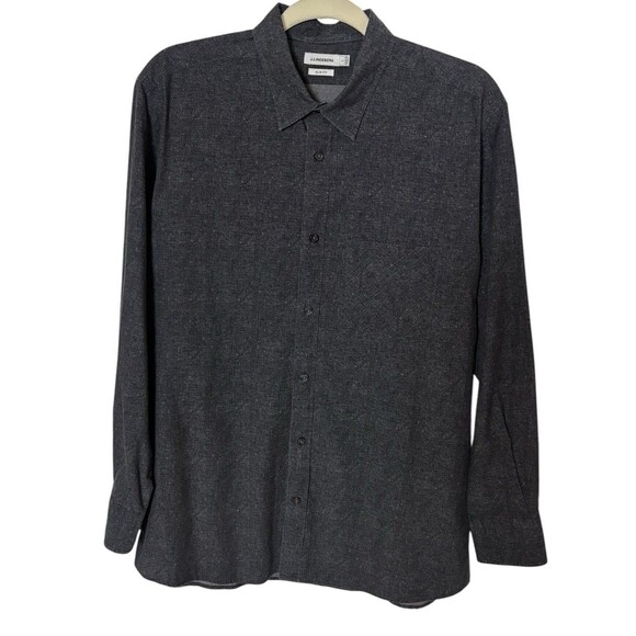 J. Lindeberg Long Sleeve Button Down Dani Mel Pop Print Shirt Men's L Black Slim - Picture 1 of 10